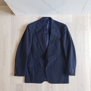 Mallards Blazer Mens 40 Navy Wool Vintage Pinstripe Suit Jacket Career Business